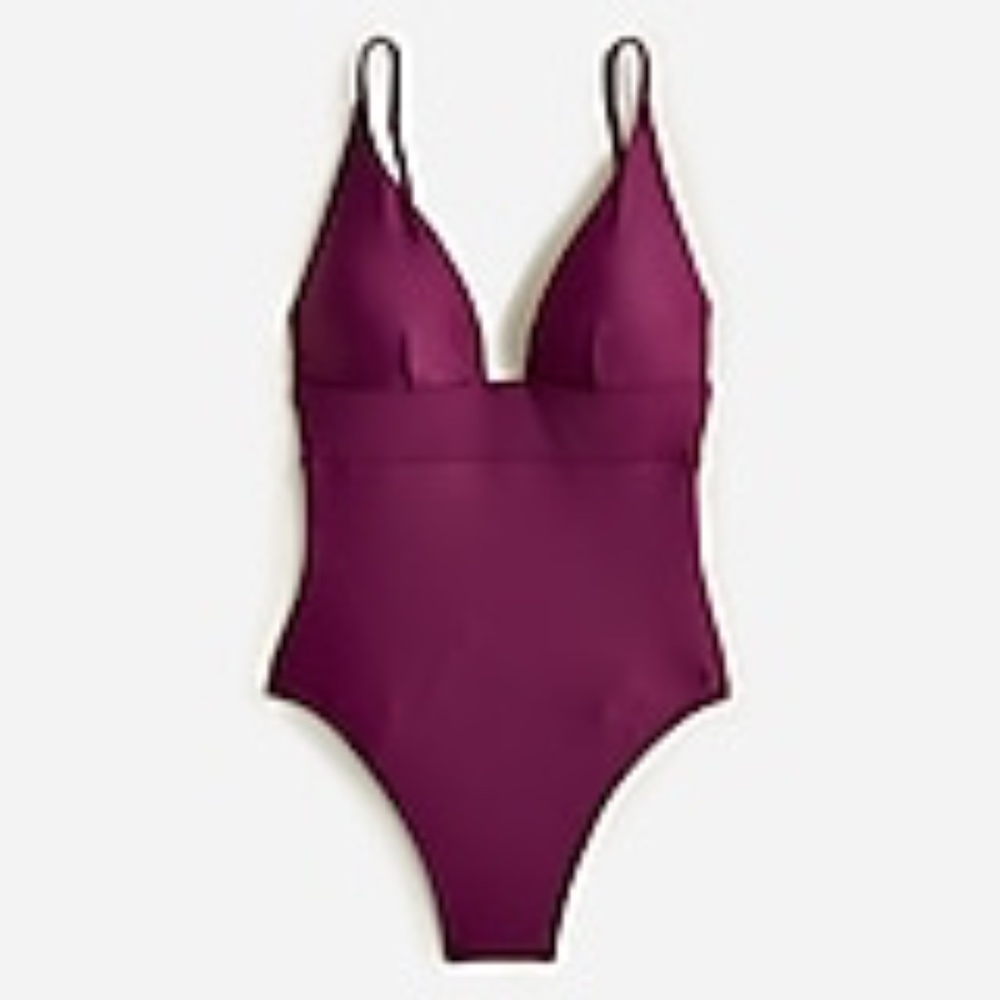 J Crew Plunge One-Piece - Iris - Size 2 - Washed but never worn